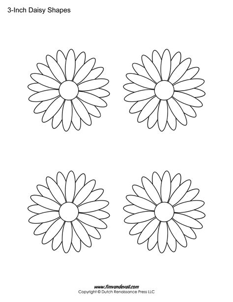 Daisy Flower Template Printable